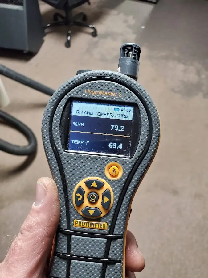 Moisture meter humidity assessment for Fire & Smoke Damage Restoration in Orion